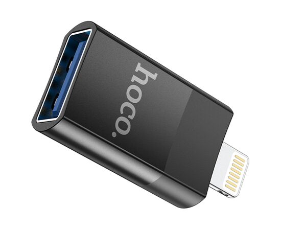  Переходник/Адаптер HOCO UA17 Lightning (m) - USB2.0 (f), черный 