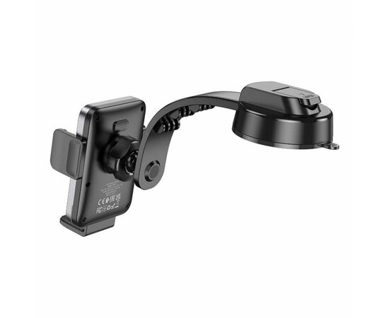  Автомобильный держатель HOCO HW14 Speed wireless fast charging car holder(center console) (черный, металик, серый) 