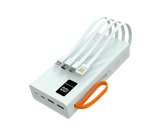  Внешний аккумулятор 20000mAh 2USB 2.1A More choice PB22-20 с кабелем (White) 