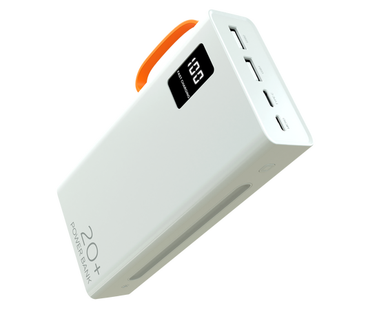  Внешний аккумулятор 20000mAh 2USB 2.1A More choice PB22-20 с кабелем (White) 
