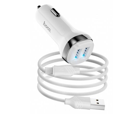  АЗУ 2USB 2.4A для micro USB HOCO Z40 (White) 