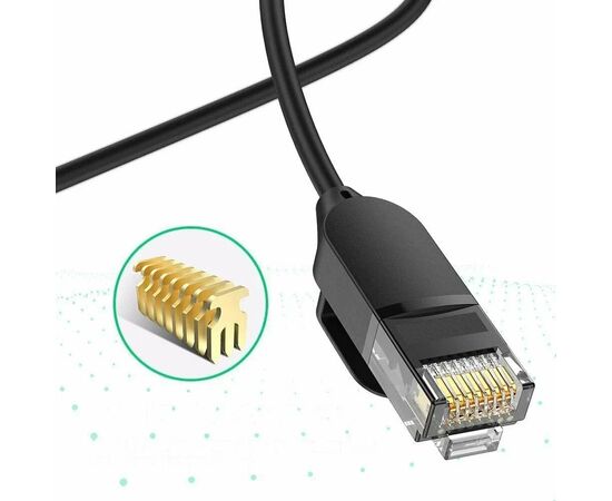  Кабель UGREEN NW122 70334 CAT 6A Pure Copper Ethernet Cable OD2.8 2m Black 