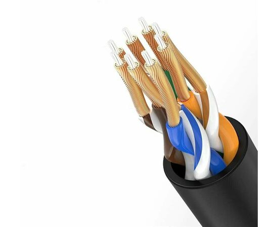  Кабель UGREEN NW122 70334 CAT 6A Pure Copper Ethernet Cable OD2.8 2m Black 