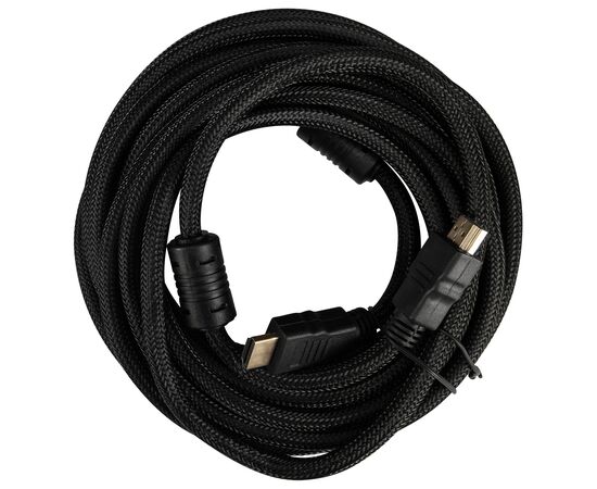  Кабель аудио-видео Buro HDMI (m)/HDMI (m) 5м. феррит.кольца Позолоченные контакты черный (HDMI-V1.4-5MC) 