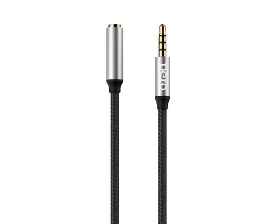  Аудио-удлинитель PERO MC-03 JACK 3.5, 1м, Black 