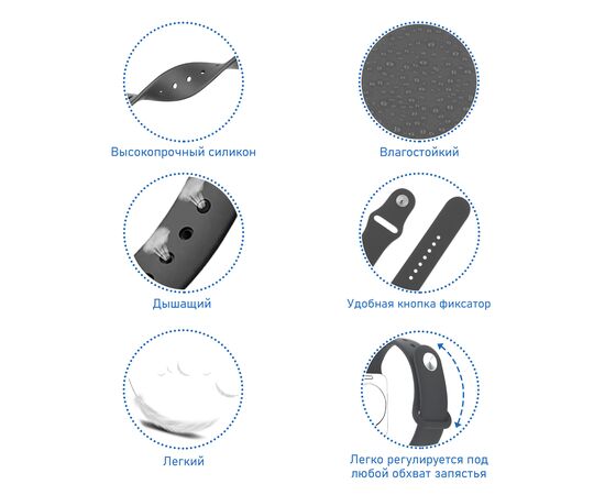  Ремешок силиконовый Great Case Sport для Apple Watch 38/40/41 мм, 225мм, на кнопке, зеленый кактус (61) 