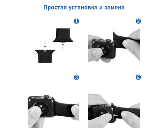  Ремешок силиконовый Great Case Sport для Apple Watch 38/40/41 мм, 225мм, на кнопке, зеленый кактус (61) 