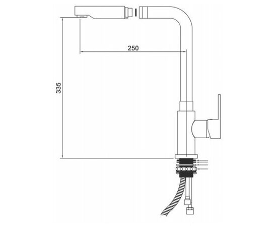  Смеситель Emar EC-3010 сатин 