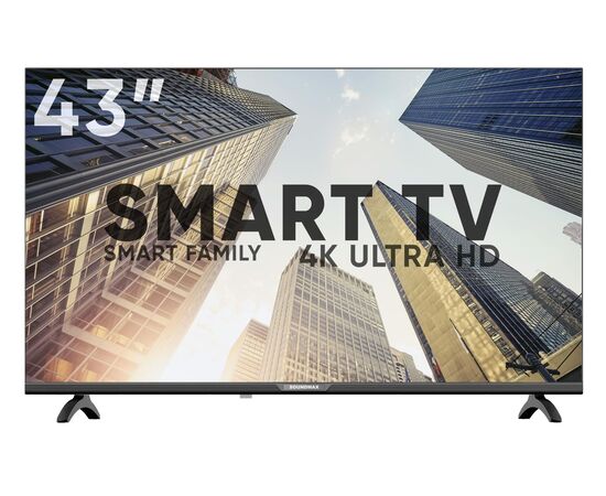  43" Телевизор Soundmax SM-LED43M01SU черный 3840x2160, 4K Ultra HD, 60 Гц, Wi-Fi, Smart TV, Яндекс.ТВ 
