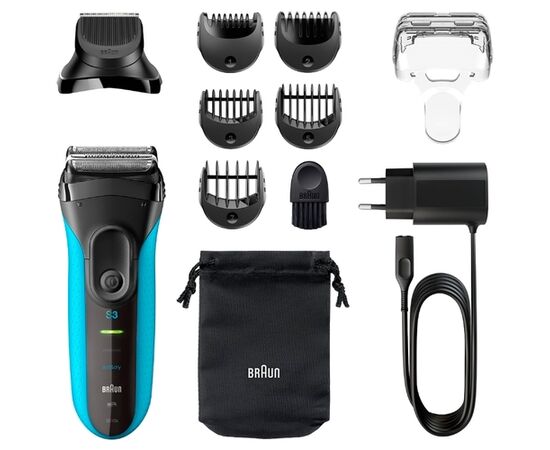  Бритва сетчатая Braun Series 3 3010BT синий/черный 