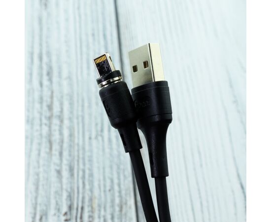  Дата-кабель HOCO X52 Sereno magnetic charging Lightning, 1м (черный) 