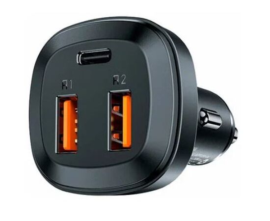  АЗУ ACEFAST B9 66W(2USB-A+USB-C) three port metal car charger (черный) 