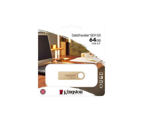  USB-флешка Kingston DataTraveler SE9 DTSE9G3/64GB 64GB USB3.0 золотистый 