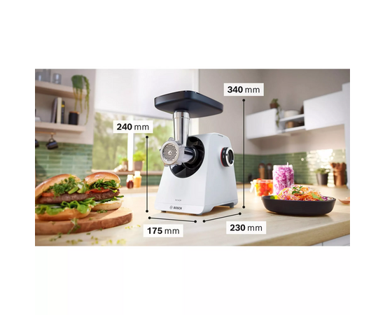  Мясорубка Bosch MFWS420W белый 