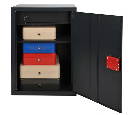  Ящик для денег без номинала Cactus CS-CB-004GY 90x300x240 серый сталь 1.967кг 