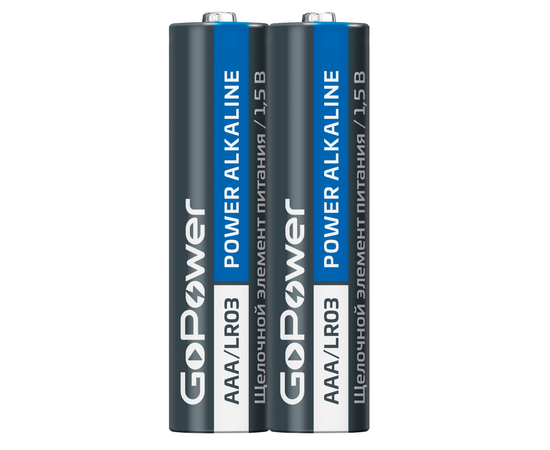 Батарейка GoPower LR03 AAA BL2 Alkaline 1.5V (2/24/480) 