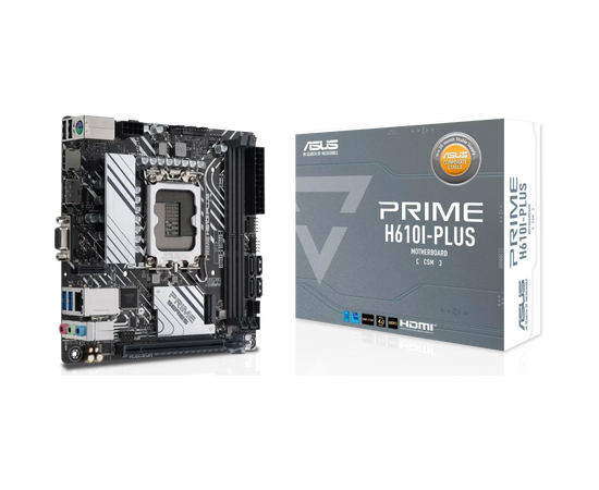  MB s1700 ASUS PRIME H610I-PLUS-CSM mini-ITX 2xDDR5 PCIEx16 M.2 DP HDMI VGA GLAN (90MB1GB0-M0EAYC) 