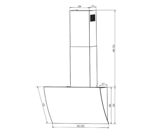  Вытяжка ELIKOR Wave BK 50 черная 