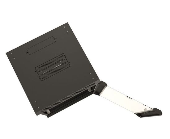  Шкаф коммутационный Hyperline TWB-1545-GP-RAL9004 настенный 15U 600x450мм пер.дв.стекл 2 бок.пан. 60кг черный 