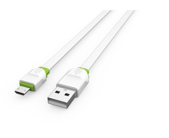  LDNIO LS34/ USB кабель Micro/ 1m/ 2.4A/ медь: 86 жил/ White 