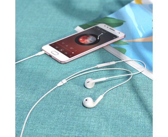  Проводные наушники BOROFONE BM80 Max Gorgeous, Jack 3.5mm, 1.2 м, белый 