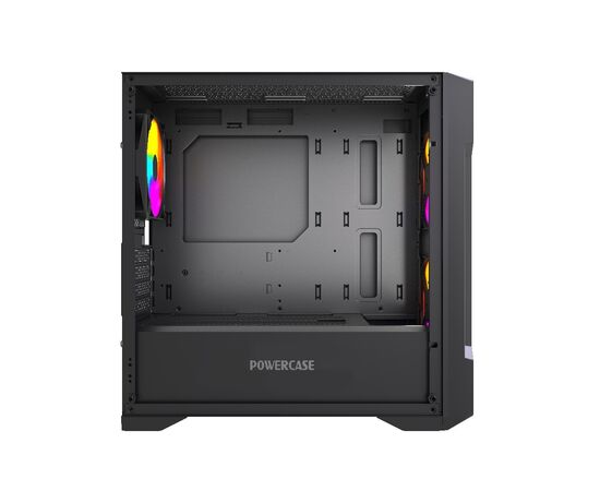  Корпус Powercase Mistral Micro X3B ARGB (CMMXB-A3), Tempered Glass, 3x 120mm ARGB PWM Fan, чёрный, mATX 