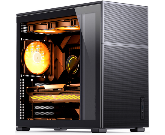  Корпус Jonsbo D41 Mesh Black без БП, боковая панель из закаленного стекла, mini-ITX, micro-ATX, ATX, черный 