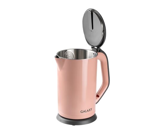  Чайник Galaxy Line GL 0330 розовый, пластик, двойные стенки 