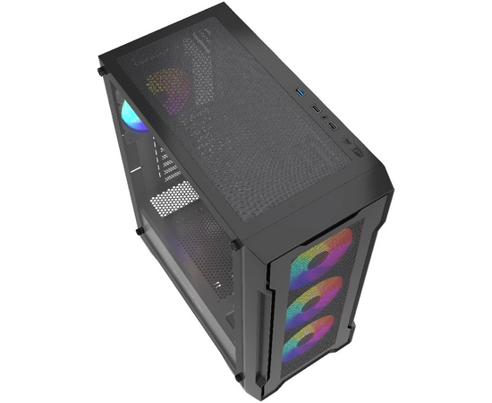  Корпус Powercase Mistral X4B (CMXB-L4), Tempered Glass, 4x 120mm FRGB Fans, чёрный, ATX 