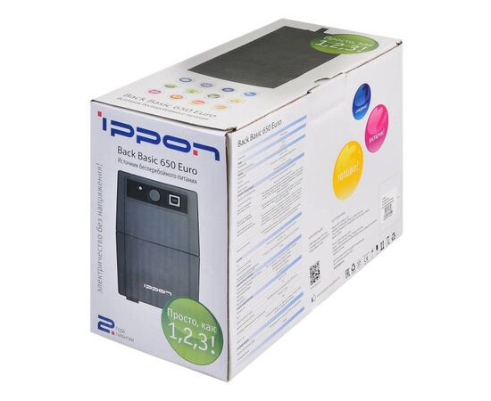  ИБП Ippon Back Basic 650 Euro 360Вт 650ВА черный 