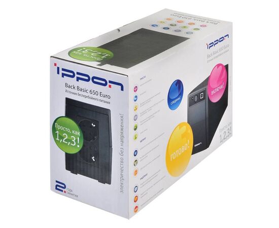  ИБП Ippon Back Basic 650 Euro 360Вт 650ВА черный 