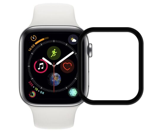  Защитное стекло BLUEO для Apple Watch, Full Glue 3D, 38mm, прозрачный+черная рамка 