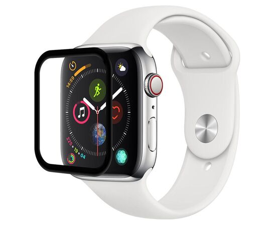  Защитное стекло BLUEO для Apple Watch, Full Glue 3D, 38mm, прозрачный+черная рамка 