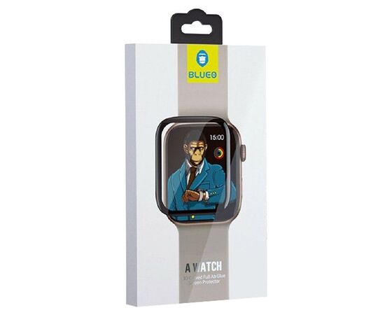  Защитное стекло BLUEO для Apple Watch, Full Glue 3D, 38mm, прозрачный+черная рамка 