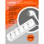  Сетевой фильтр LDNIO SC4408/  2м/ 4  розетки EU_UK_US/ 2500W/ 4 USB/  Выключатели на розетки/ White 